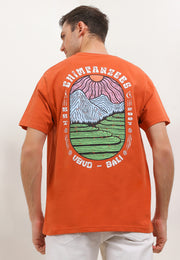 Terrace Smart Fit T-Shirt - Bali Destination Tee - Orange