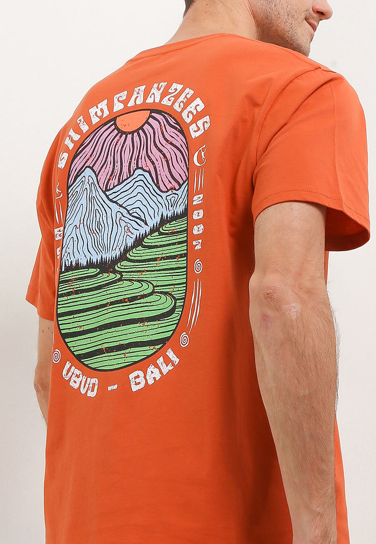 Terrace Smart Fit T-Shirt - Bali Destination Tee - Orange