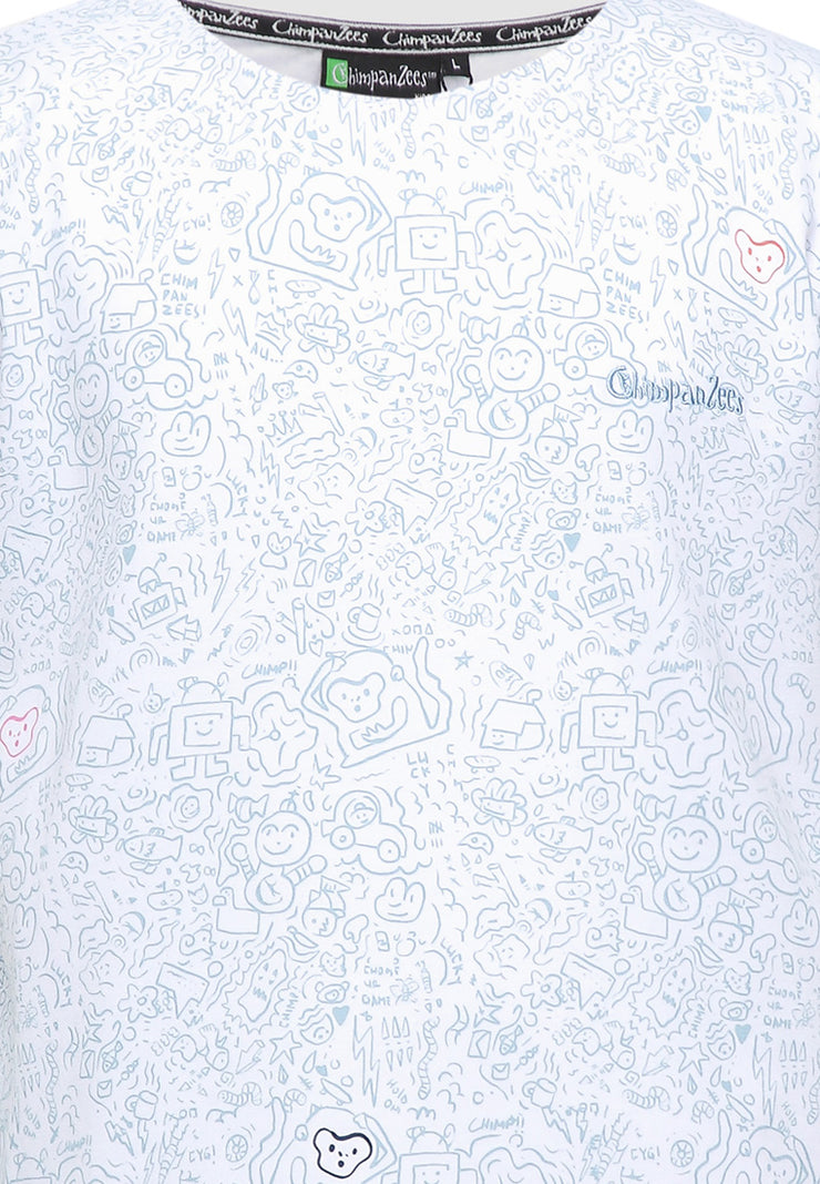 Doodle T-Shirt Anak - White