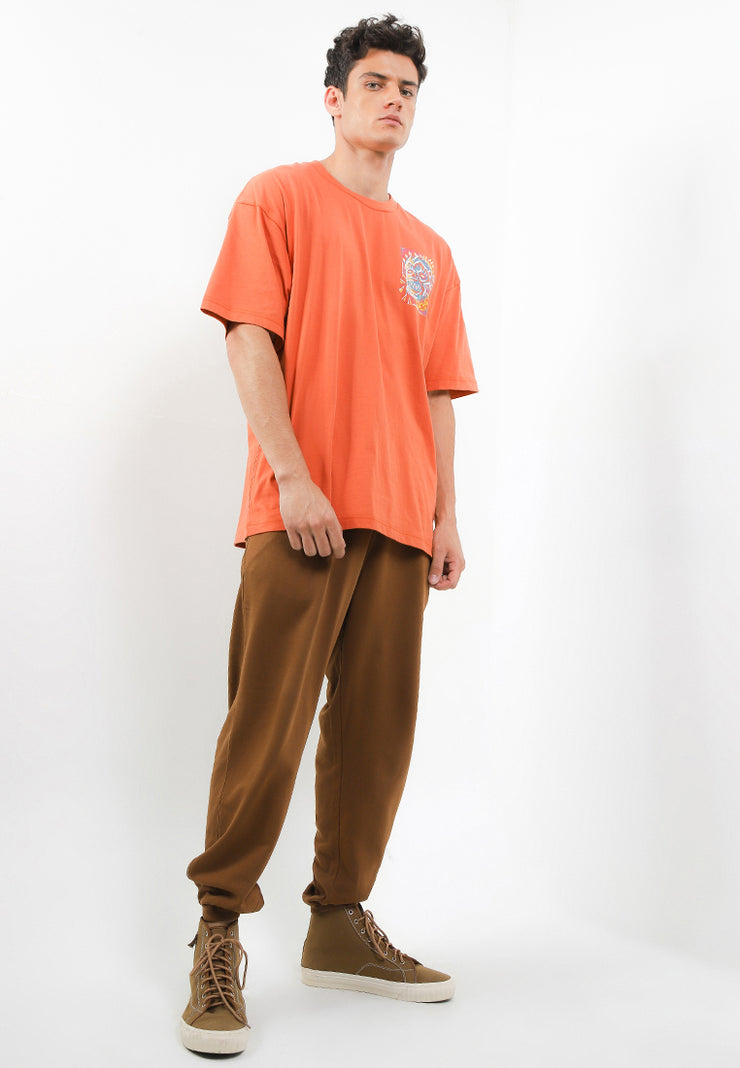 Cocoa Oversized Jogger Pants - Brown