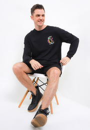 Checkerboard Smart Fit Long Sleeves T-Shirt - Black