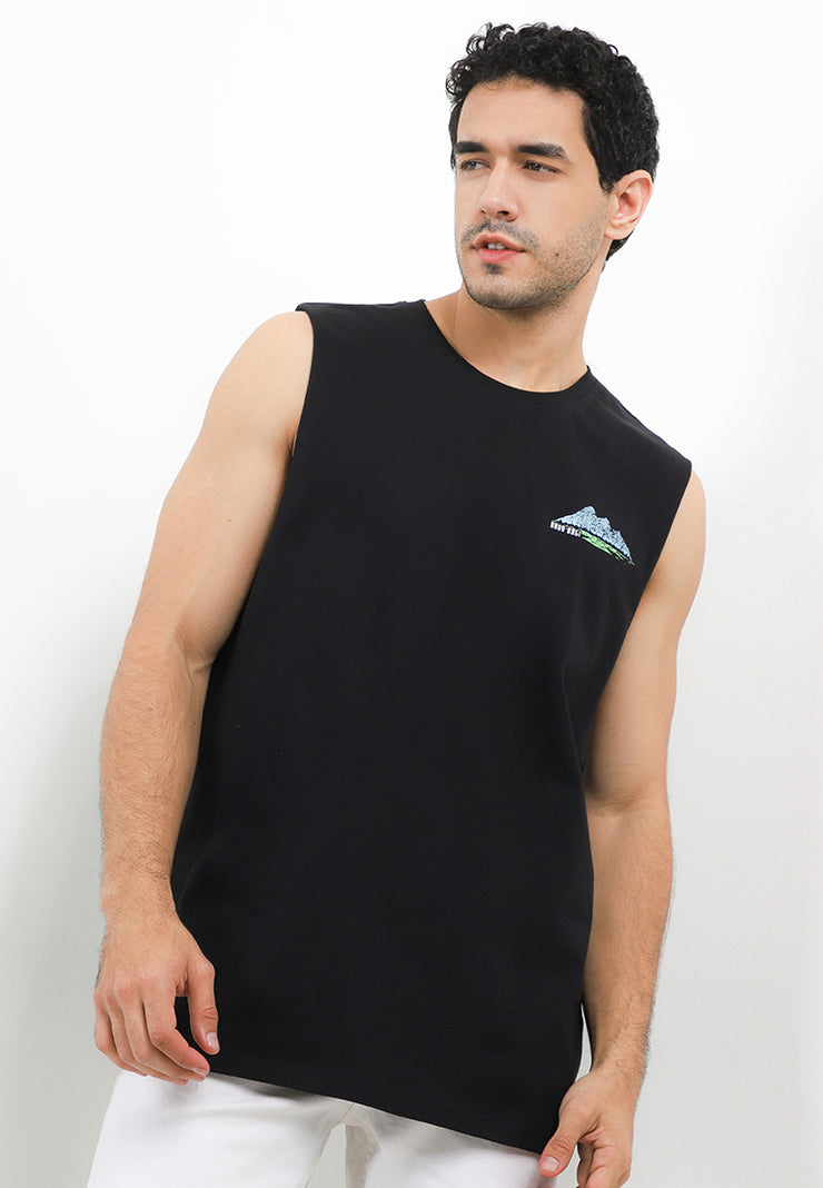 Terrace Smart Fit Muscle - Bali Destination Tee - Black