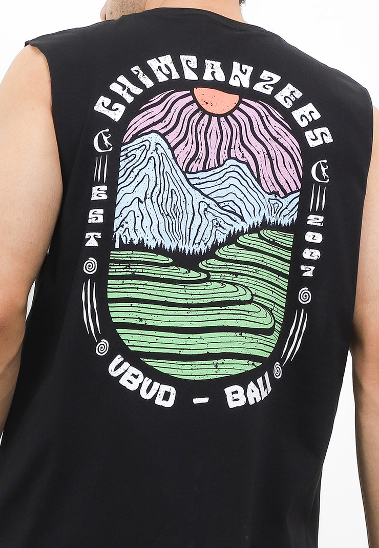 Terrace Smart Fit Muscle - Bali Destination Tee - Black