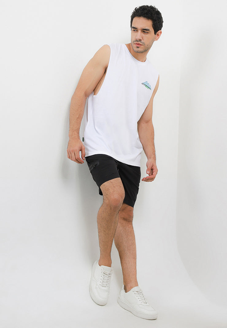 Terrace Smart Fit Muscle - Bali Destination Tee - White