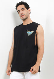 Nature Smart Fit Muscle - Bali Destination Tee - Black