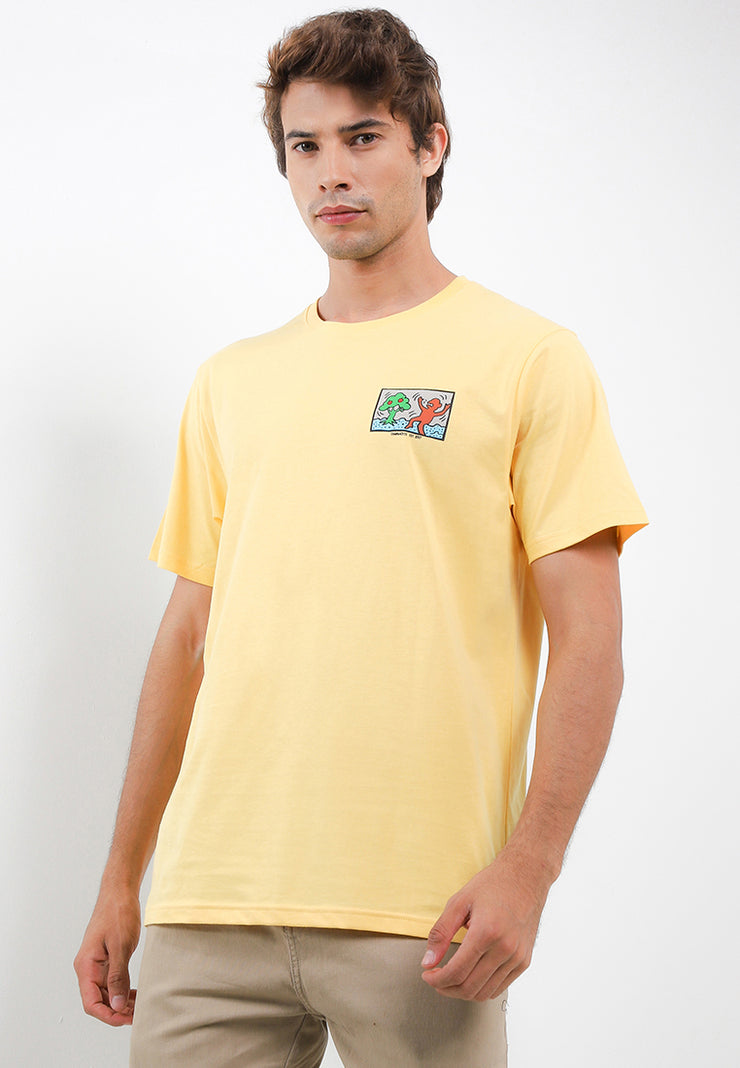 Time To Eat Smart Fit T-Shirt - Yellow