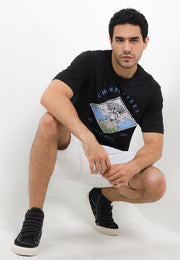 Patra Smart Fit T-Shirt - Bali Destination Tee - Black