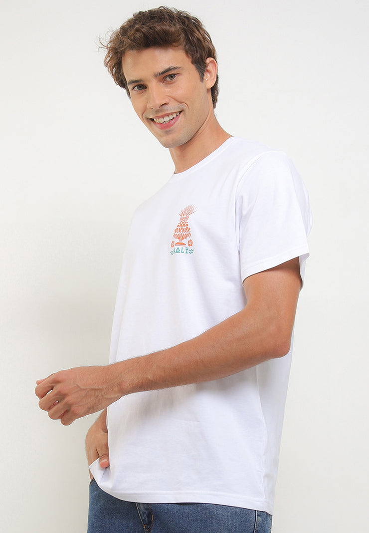 Gebogan Smart Fit T-Shirt - Bali Destination Tee - White