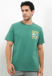 Temple Wave Smart Fit T-Shirt - Bali Destination Tee - Green