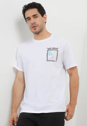 Temple Wave Smart Fit T-Shirt - Bali Destination Tee - White