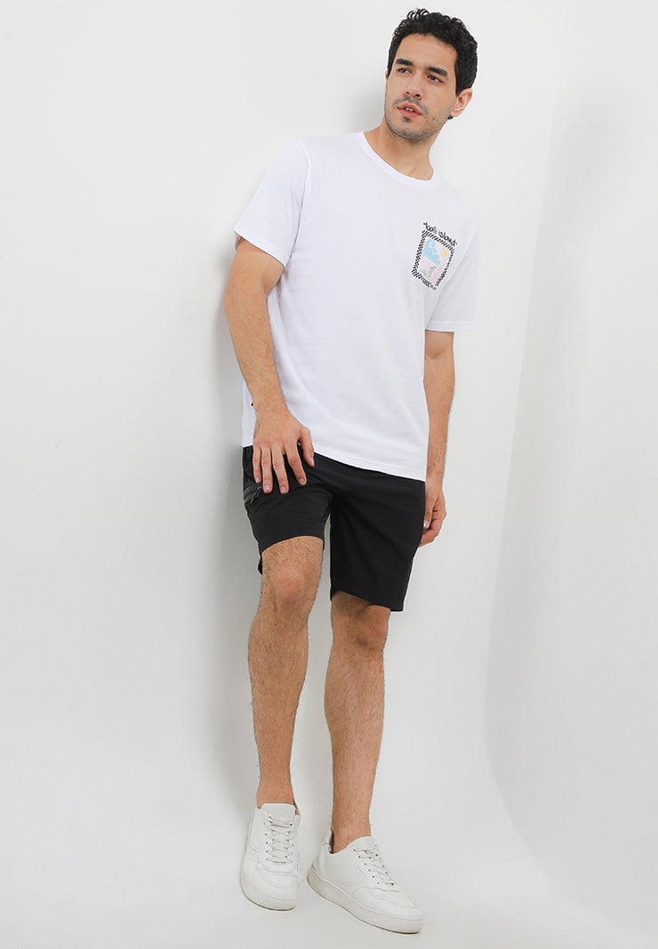 Temple Wave Smart Fit T-Shirt - Bali Destination Tee - White