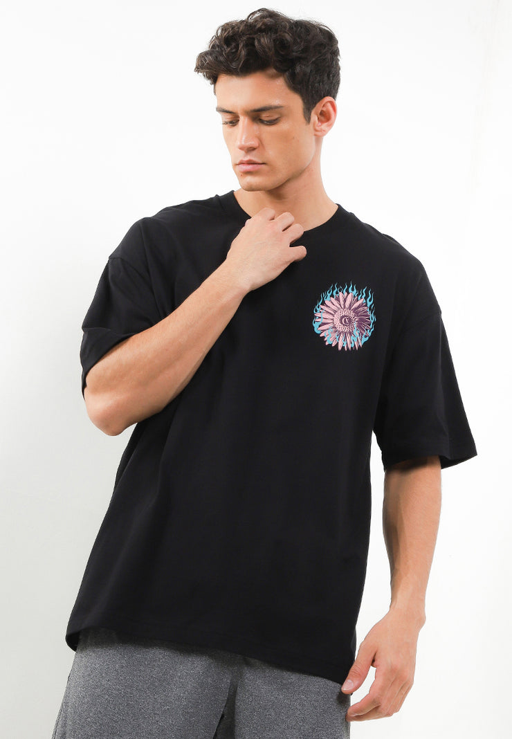 Sunfire Oversized T-Shirt - Black