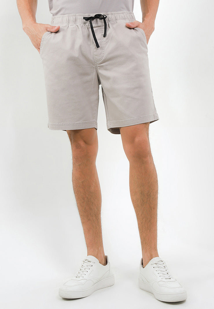 Relaxed Oversized Elastic Walkshorts - Grey