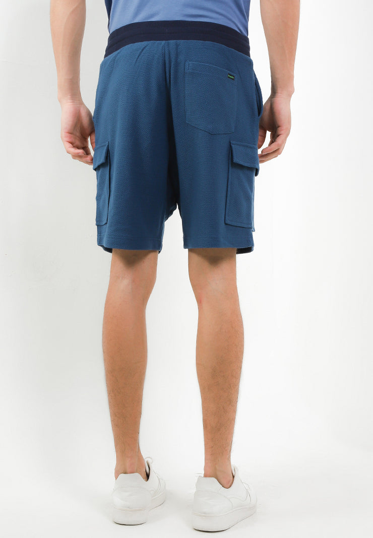 Zig Zag Smart Fit Elastic Walkshorts - Blue