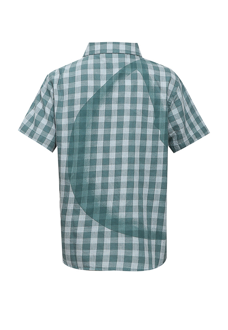 Checkered Shirt Anak - Green