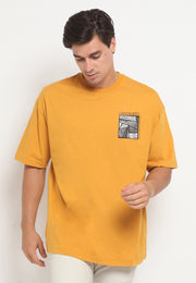 Abtract Oversized T-Shirt - Yellow