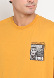 Abtract Oversized T-Shirt - Yellow