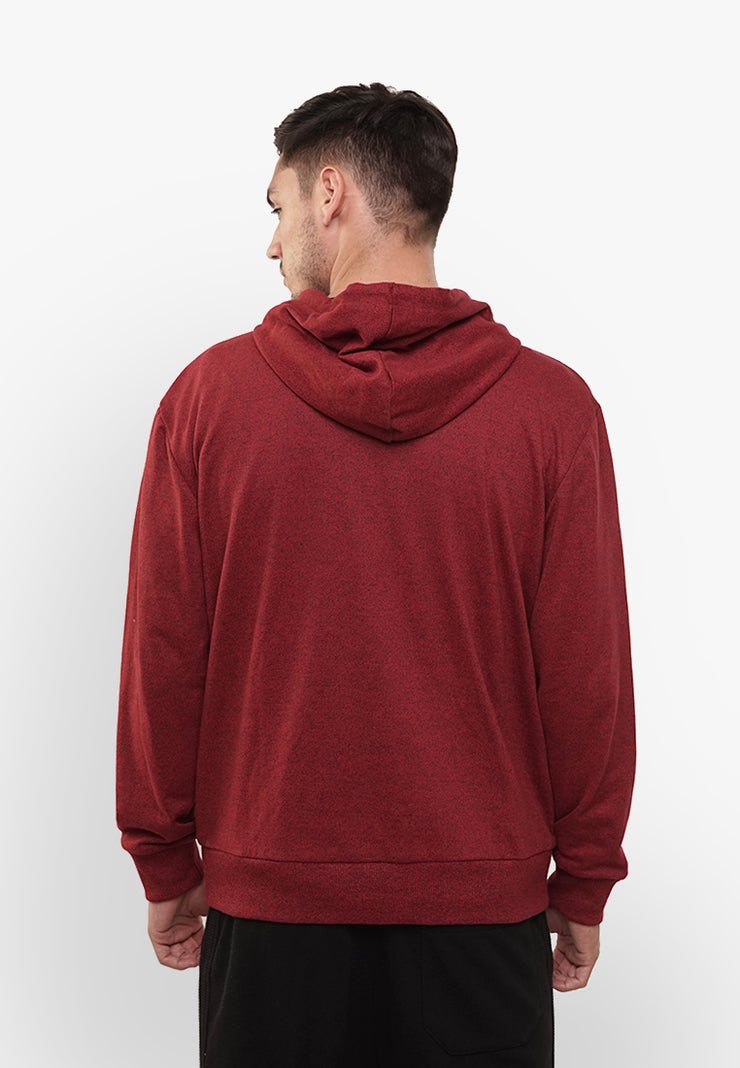 Bassic Zip Hoodie - Maroon