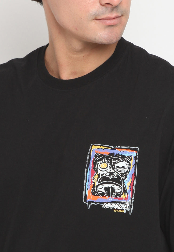 Face Off Oversized T-Shirt - Black