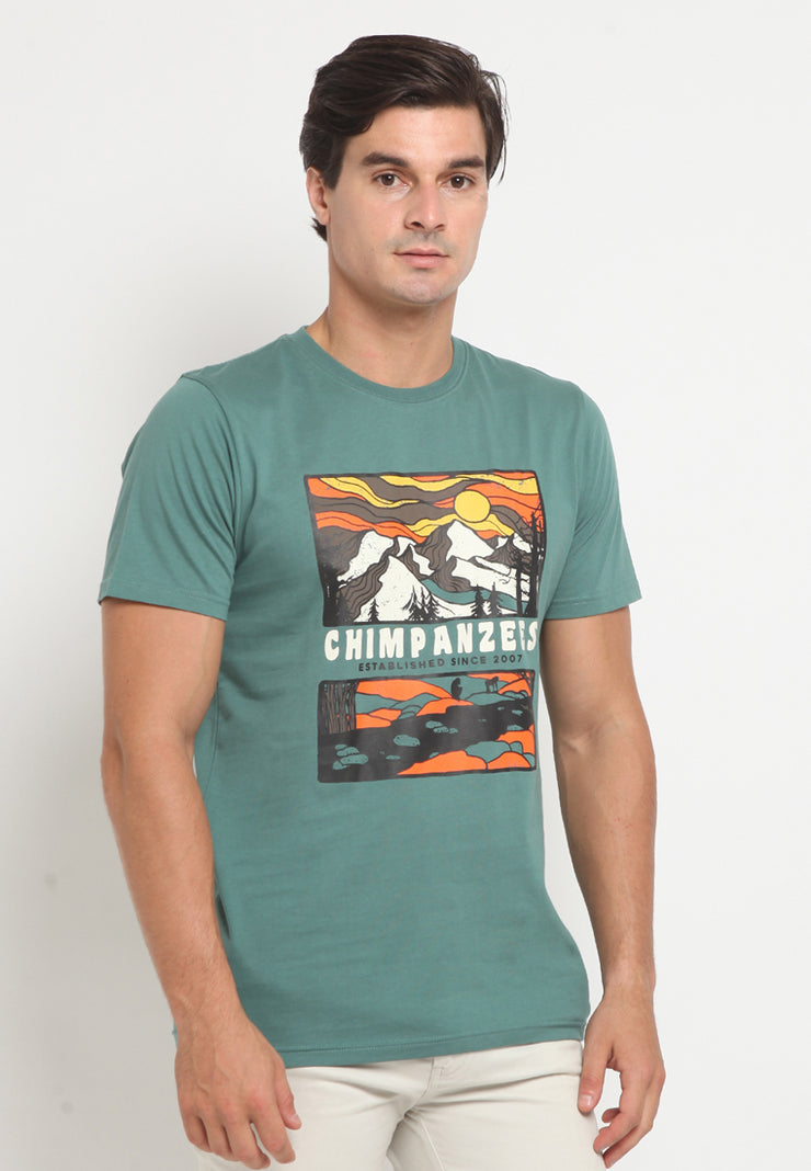 Panorama T-Shirt - Bottle Green