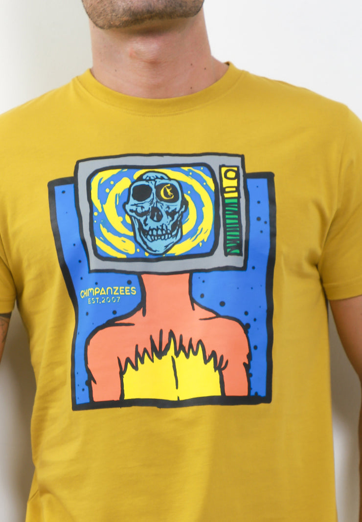 Tv Head T-Shirt - Yellow Green