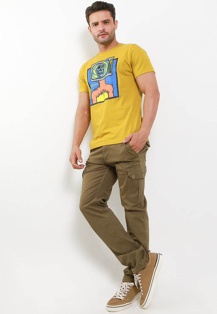 Tv Head T-Shirt - Yellow Green