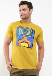 Tv Head T-Shirt - Yellow Green